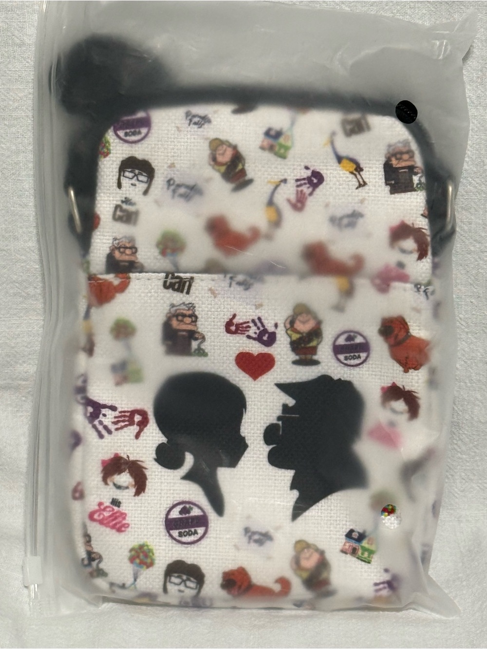 NWT-Disney x Pixar Up Movie Inspired Double-Sided Artwork Crossbody Bag - Picture 4 of 5